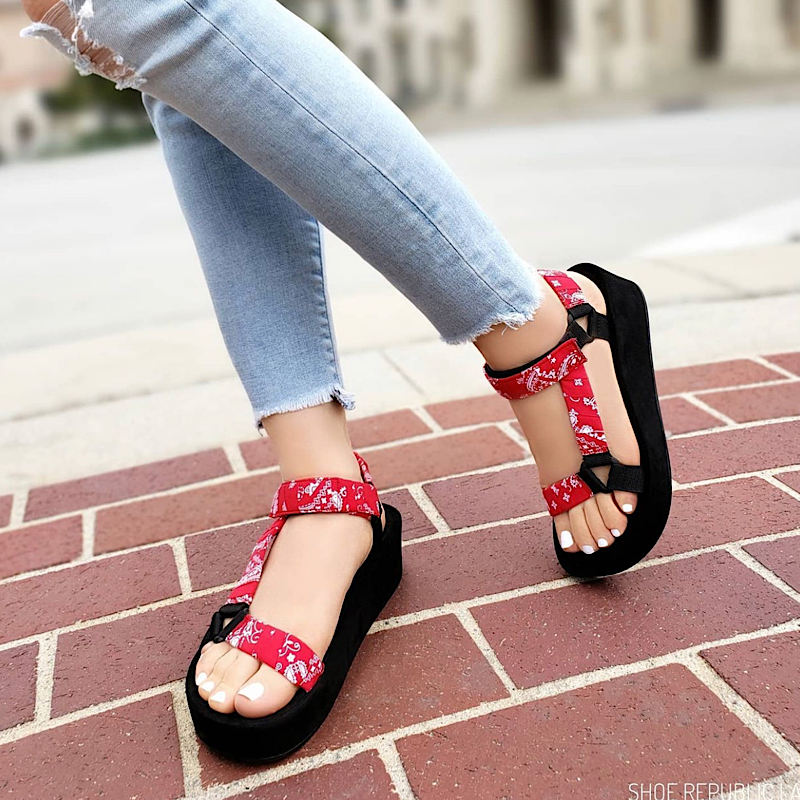 Red Bandana sandals